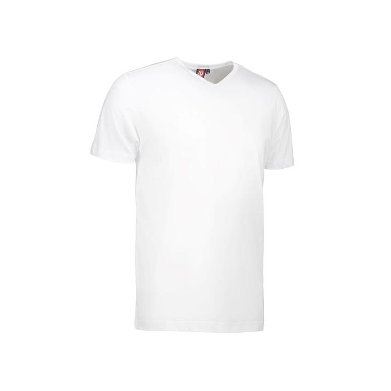 Heute im Angebot: T-TIME ® Herren T-Shirt 0514 von ID / Farbe: weiß / V-Ausschnitt / 100% BAUMWOLLE in der Region Kerpen