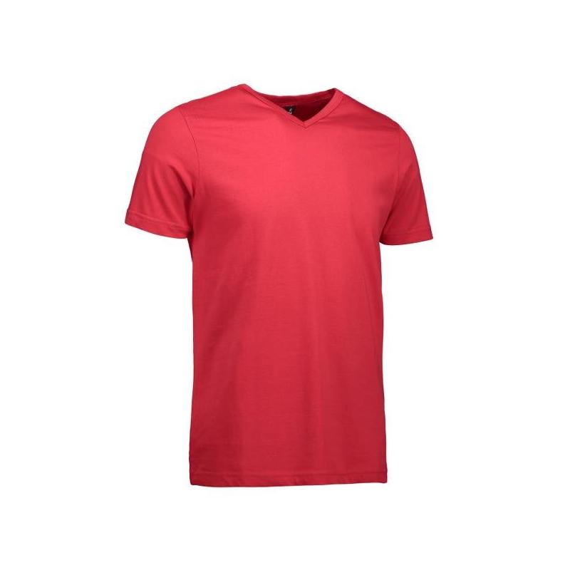 Heute im Angebot: T-TIME ® Herren T-Shirt 0514 von ID / Farbe: rot / V-Ausschnitt / 100% BAUMWOLLE in der Region Cottbus