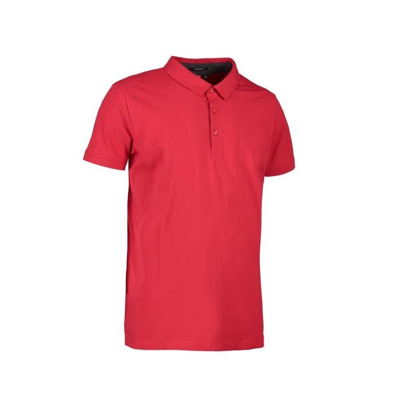 Heute im Angebot: Business Herren Poloshirt | Stretch 534 von ID / Farbe: rot / 95% BAUMWOLLE 5% ELASTANE in der Region Cottbus