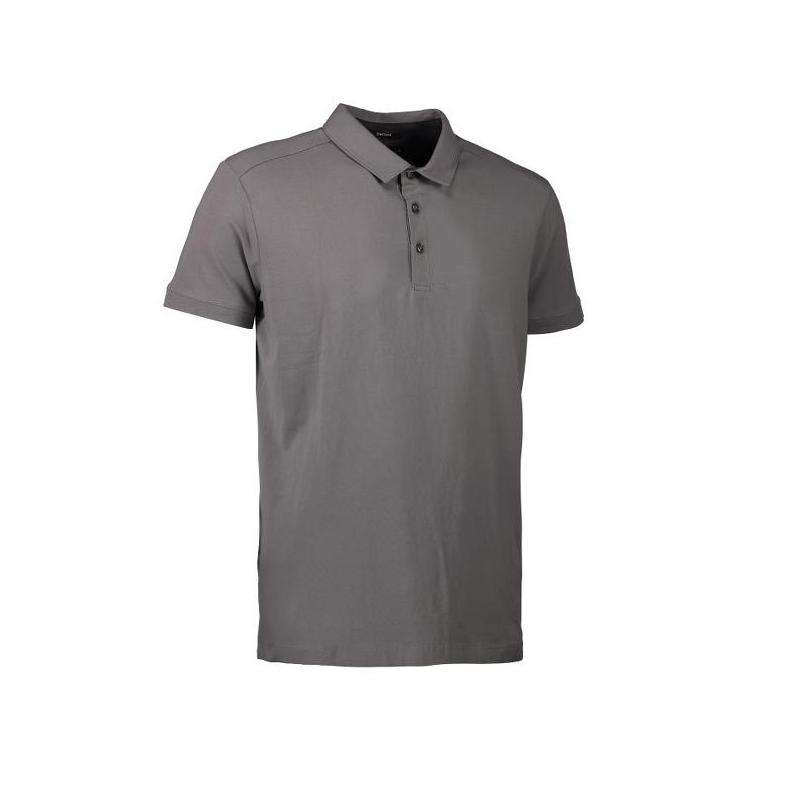 Heute im Angebot: Business Herren Poloshirt | Stretch 534 von ID / Farbe: grau/ 95% BAUMWOLLE 5% ELASTANE in der Region Herten