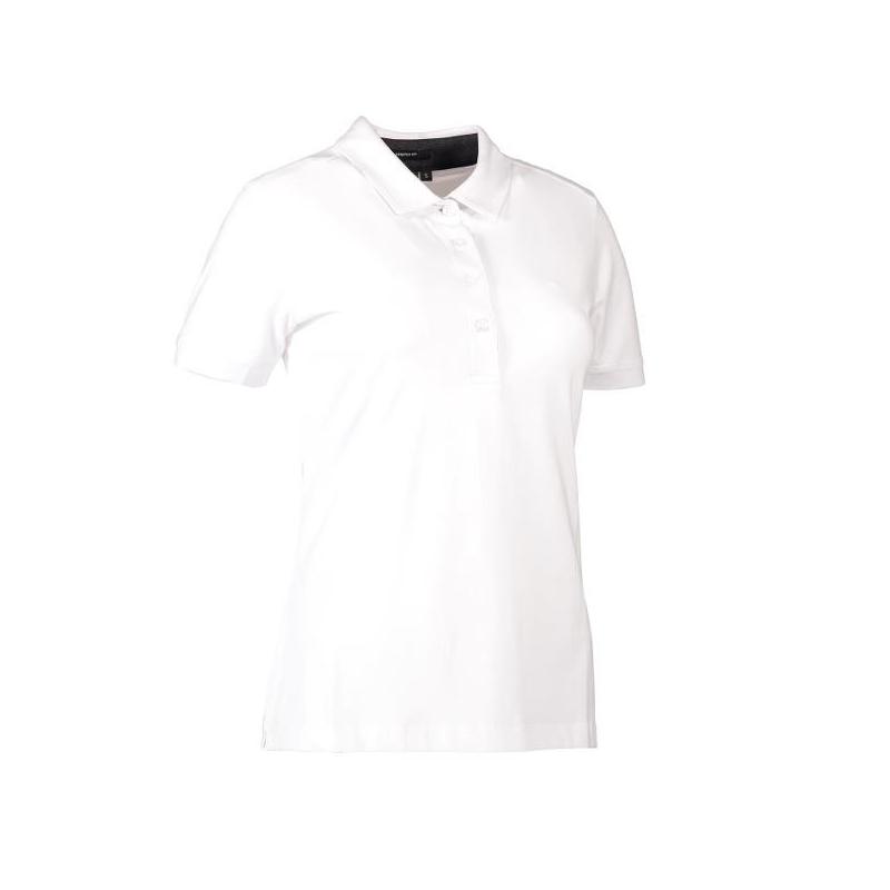 Heute im Angebot: Business Damen Poloshirt | Stretch 535 von ID / Farbe: weiß / 95% BAUMWOLLE 5% ELASTANE in der Region München