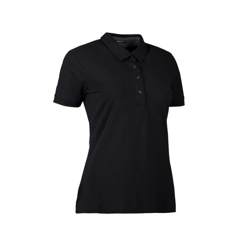 Heute im Angebot: Business Damen Poloshirt | Stretch 535 von ID / Farbe: schwarz / 95% BAUMWOLLE 5% ELASTANE in der Region Berlin Grünau