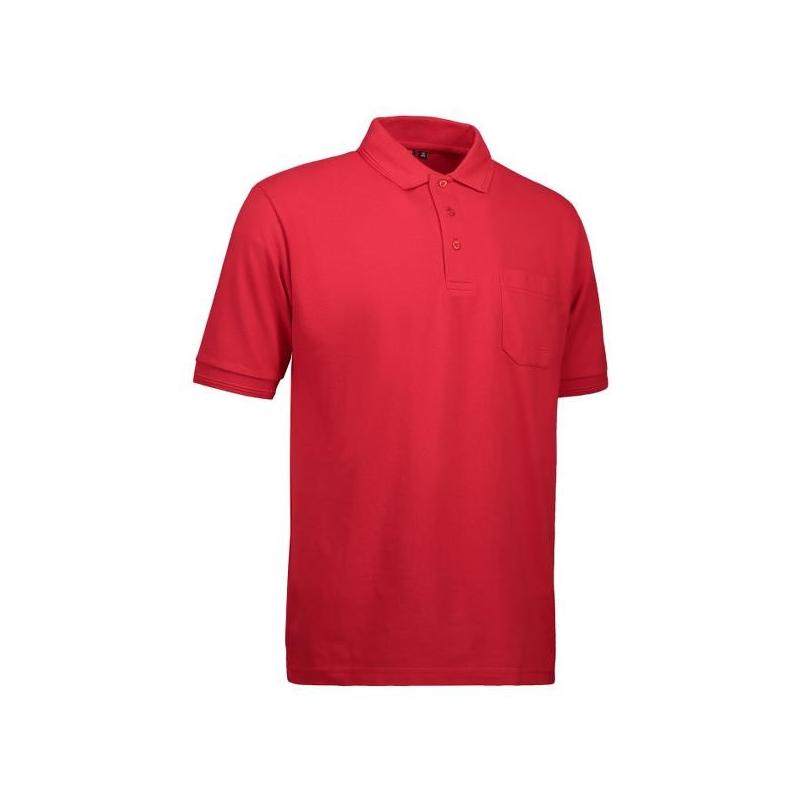 Heute im Angebot: PRO Wear Herren Poloshirt 320 von ID / Farbe: rot / 50% BAUMWOLLE 50% POLYESTER in der Region Großbeeren