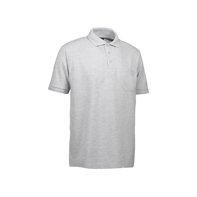 Heute im Angebot: PRO Wear Herren Poloshirt 320 von ID / Farbe: hellgrau / 50% BAUMWOLLE 50% POLYESTER in der Region Roßlau