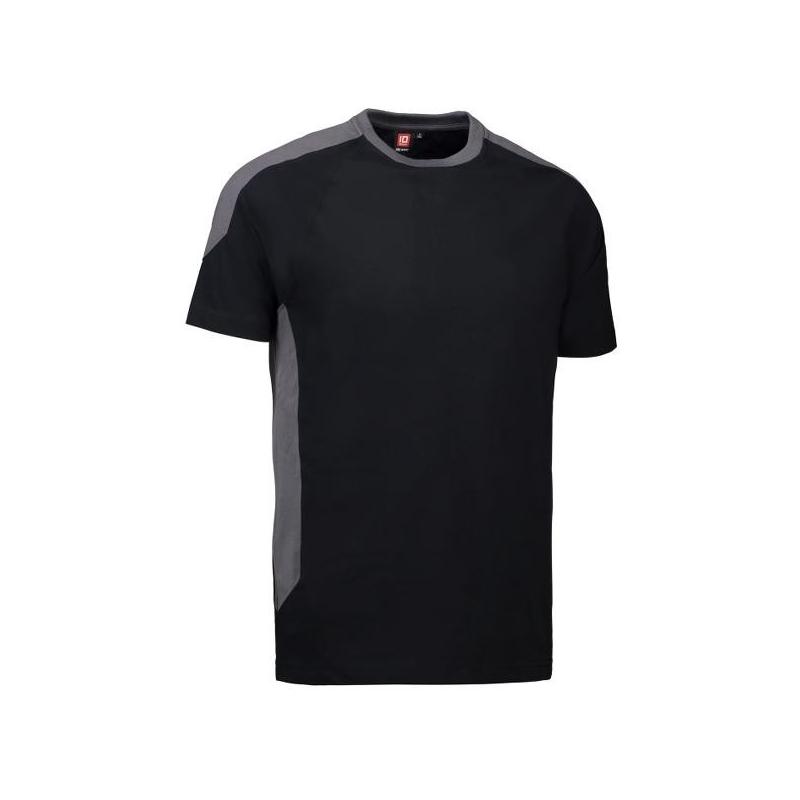 Heute im Angebot: PRO Wear T-Shirt | Kontrast 302 von ID / Farbe: schwarz / 60% BAUMWOLLE 40% POLYESTER in der Region Luckenwalde