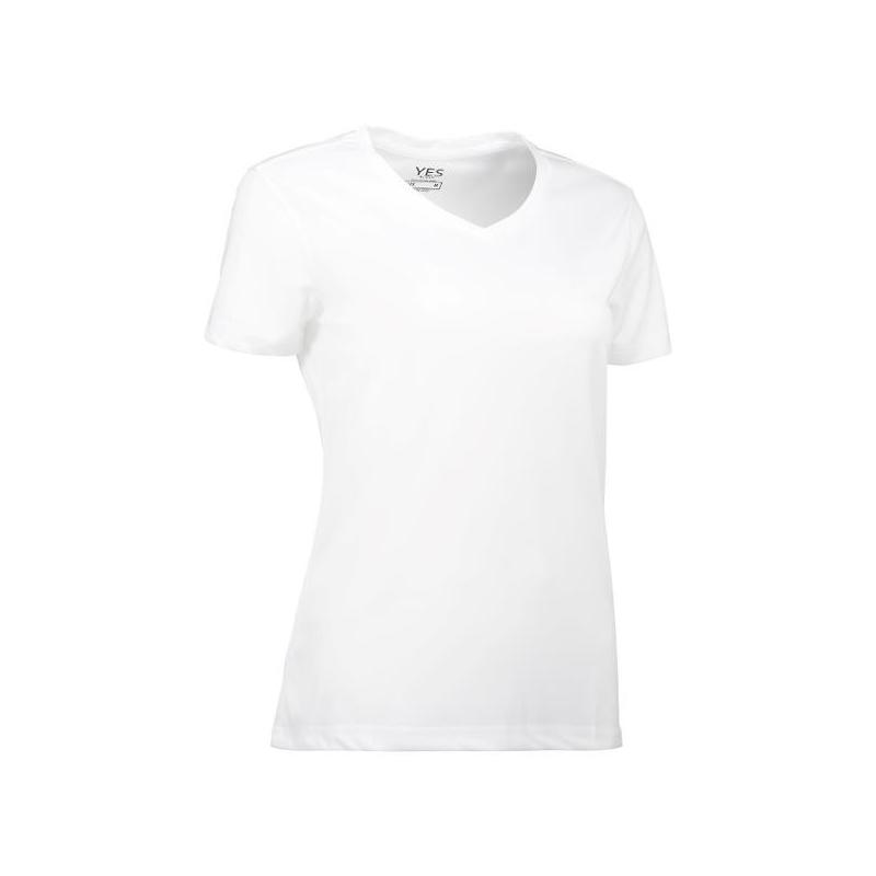 Heute im Angebot: YES Active Damen T-Shirt 2032 von ID / Farbe: weiß / 100% POLYESTER in der Region Landshut