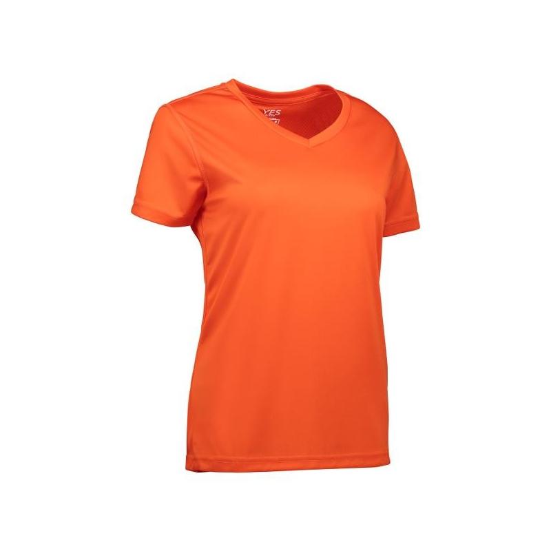 Heute im Angebot: YES Active Damen T-Shirt 2032 von ID / Farbe: orange / 100% POLYESTER in der Region Berlin Lichterfelde