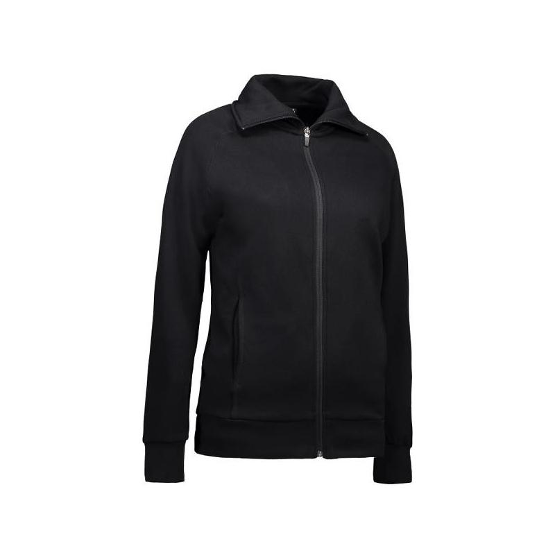 Heute im Angebot: Damen Sweatshirtjacke 624 von ID / Farbe: schwarz / 60% BAUMWOLLE 40% POLYESTER in der Region Wittenberg