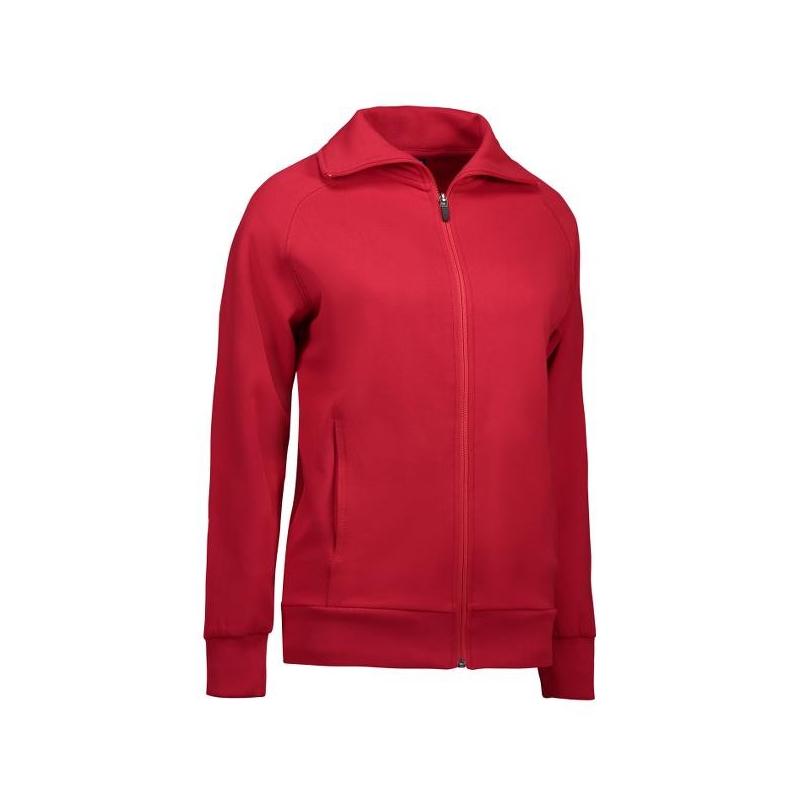 Heute im Angebot: Damen Sweatshirtjacke 624 von ID / Farbe: rot / 60% BAUMWOLLE 40% POLYESTER in der Region Michendorf