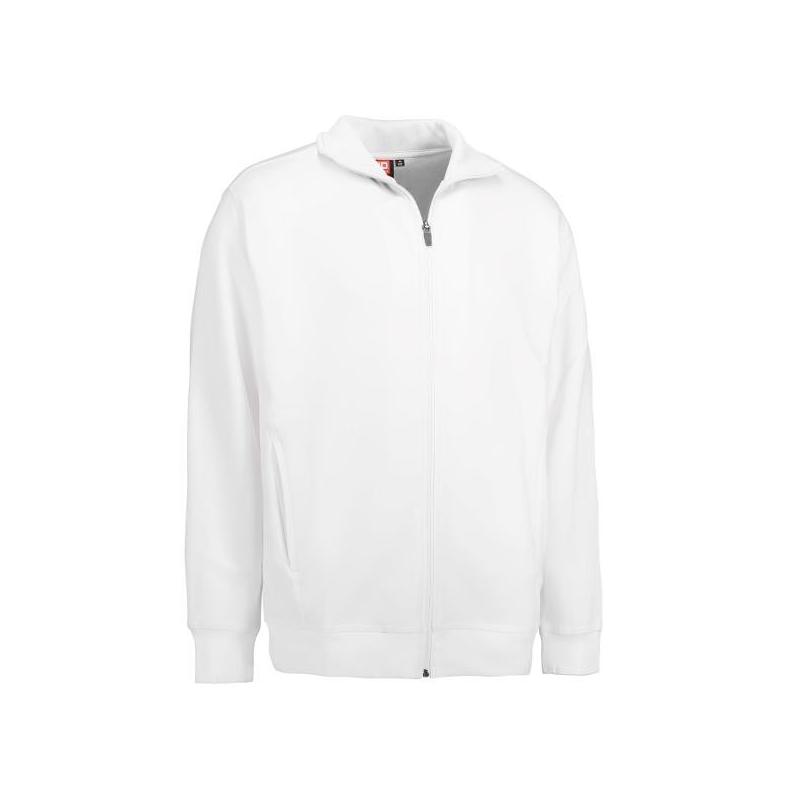 Heute im Angebot: Herren Sweatshirtjacke 622 von ID / Farbe: weiß / 60% BAUMWOLLE 40% POLYESTER in der Region Meißen