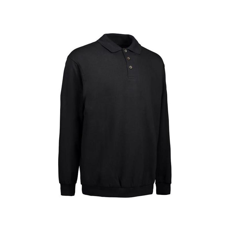 Heute im Angebot: Klassisches Herren Polo-Sweatshirt 601 von ID / Farbe: schwarz / 70% BAUMWOLLE 30% POLYESTER in der Region Paderborn