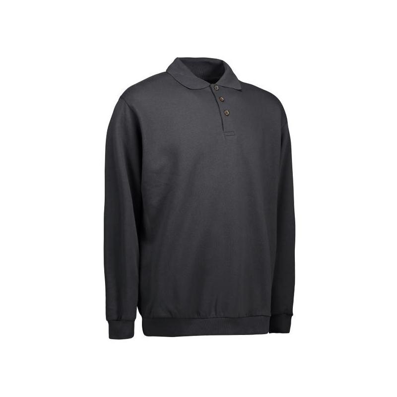 Heute im Angebot: Klassisches Herren Polo-Sweatshirt 601 von ID / Farbe: koks / 70% BAUMWOLLE 30% POLYESTER in der Region Berlin Britz