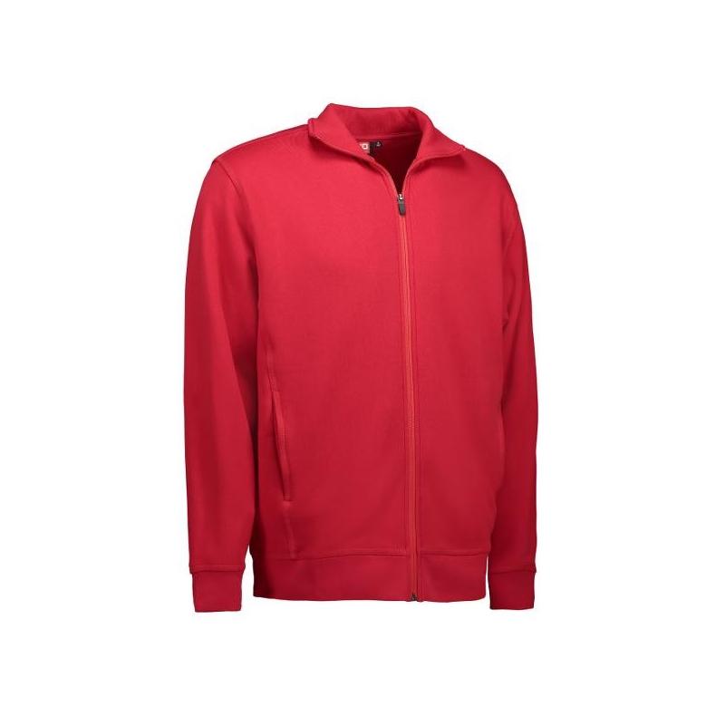 Heute im Angebot: Herren Sweatshirtjacke 622 von ID / Farbe: rot / 60% BAUMWOLLE 40% POLYESTER in der Region Meißen