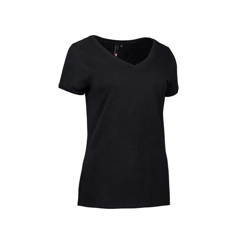 Heute im Angebot: CORE V-Neck Tee Damen T-Shirt 543 von ID / Farbe: schwarz / 100% BAUMWOLLE in der Region Potsdam Fahrland
