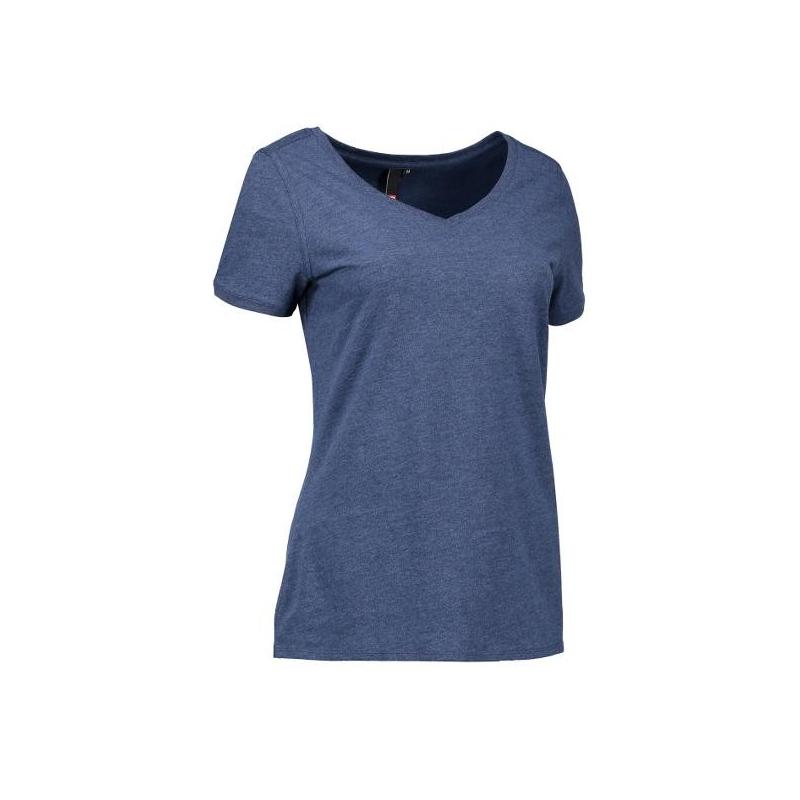 Heute im Angebot: CORE V-Neck Tee Damen T-Shirt 543 von ID / Farbe: blau / 100% BAUMWOLLE in der Region Celle