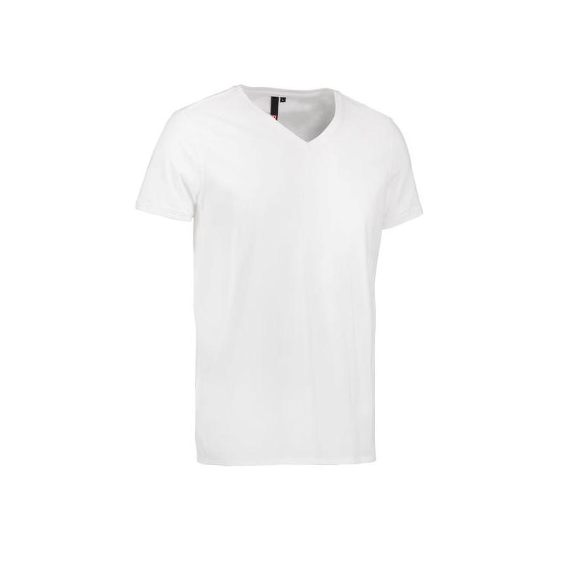 Heute im Angebot: CORE V-Neck Tee Herren T-Shirt 542 von ID / Farbe: weiß / 100% BAUMWOLLE in der Region Hoppegarten