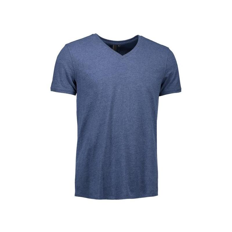 Heute im Angebot: CORE V-Neck Tee Herren T-Shirt 542 von ID / Farbe: blau  / 100% BAUMWOLLE in der Region Ludwigshafen 