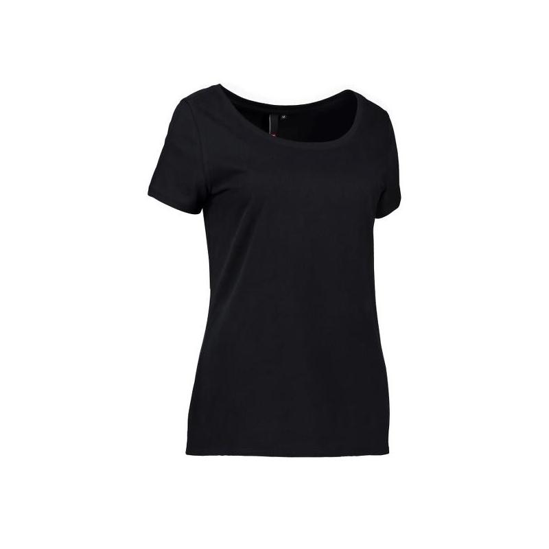 Heute im Angebot: CORE O-Neck Tee Damen T-Shirt 541 von ID / Farbe: schwarz / 100% BAUMWOLLE in der Region Düren
