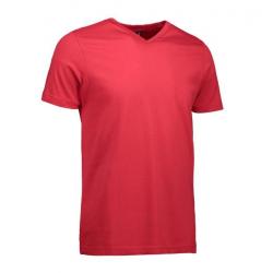 T-TIME® Herren T-Shirt | V-Ausschnitt |514 von ID / Farbe: rot / 100% BAUMWOLLE - | MEIN-KASACK.de | kasack | kasacks | 