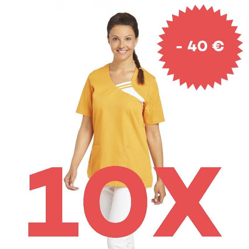 SPARSET: 10x Damen -  Schlupfjacke 1255 von LEIBER / Farbe: sun (orange) - | MEIN-KASACK.de | kasack | kasacks | kassak 