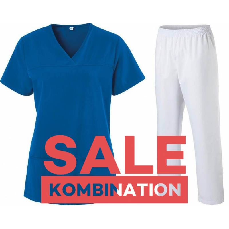 SALE - Kombination aus KASACK 280 - X-TOP und  SCHLUPFHOSE 330 von EXNER / Farbe: ROYAL BLUE - WEIß - | MEIN-KASACK.de |