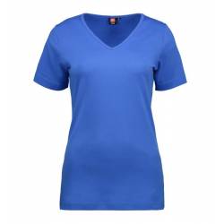 Interlock Damen T-Shirt | V-Ausschnitt | 506 von ID / Farbe: azur / 100% BAUMWOLLE - | MEIN-KASACK.de | kasack | kasacks
