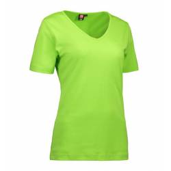 Interlock Damen T-Shirt | V-Ausschnitt | 506 von ID / Farbe: lime / 100% BAUMWOLLE - | MEIN-KASACK.de | kasack | kasacks