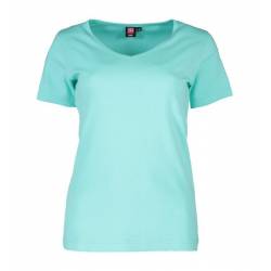 Interlock Damen T-Shirt | V-Ausschnitt | 506 von ID / Farbe: mint / 100% BAUMWOLLE - | MEIN-KASACK.de | kasack | kasacks