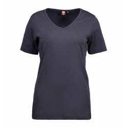Interlock Damen T-Shirt | V-Ausschnitt | 506 von ID / Farbe: navy / 100% BAUMWOLLE - | MEIN-KASACK.de | kasack | kasacks
