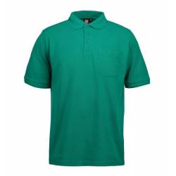 Klassisches Herren Poloshirt | mit Tasche | 520 von ID / Farbe: grün / 50% BAUMWOLLE 50% POLYESTER - | MEIN-KASACK.de | 