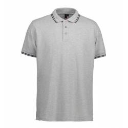 Stretch Herren Poloshirt | Kontrast | 522 von ID / Farbe: grau / 85% BAUMWOLLE 10% VISKOSE 5% ELASTHAN - | MEIN-KASACK.d