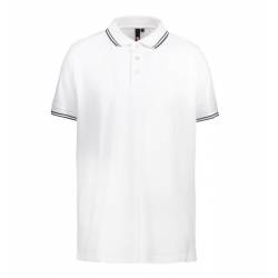 Stretch Herren Poloshirt | Kontrast | 522 von ID / Farbe: weiß / 85% BAUMWOLLE 10% VISKOSE 5% ELASTHAN - | MEIN-KASACK.d