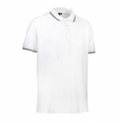Stretch Herren Poloshirt | Kontrast | 522 von ID / Farbe: weiß / 85% BAUMWOLLE 10% VISKOSE 5% ELASTHAN - | MEIN-KASACK.d