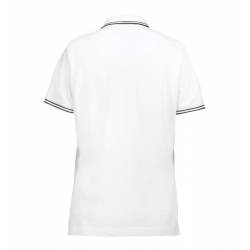 Stretch Damen Poloshirt | Kontrast | 523 von ID / Farbe: weiß / 85% BAUMWOLLE 10% VISKOSE 5% ELASTHAN - | MEIN-KASACK.de