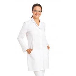 Damenmantel / Arztkittel / Laborkittel -  2559 von LEIBER / Farbe: weiß / 50 % Baumwolle 50 % Polyester - | MEIN-KASACK.