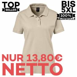 Damen-Poloshirt 983 von EXNER / Farbe: sand / 100% Baumwolle - | MEIN-KASACK.de | kasack | kasacks | kassak | berufsbekl