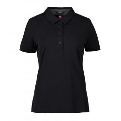 Business Damen Poloshirt | Stretch 535 von ID / Farbe: schwarz / 95% BAUMWOLLE 5% ELASTANE - | MEIN-KASACK.de | kasack |