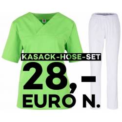 SALE - Kombination aus KASACK 2651 und SCHLUPFHOSE 2648 von MEIN-KASACK.de / Farbe: apple - weiß - | MEIN-KASACK.de | ka