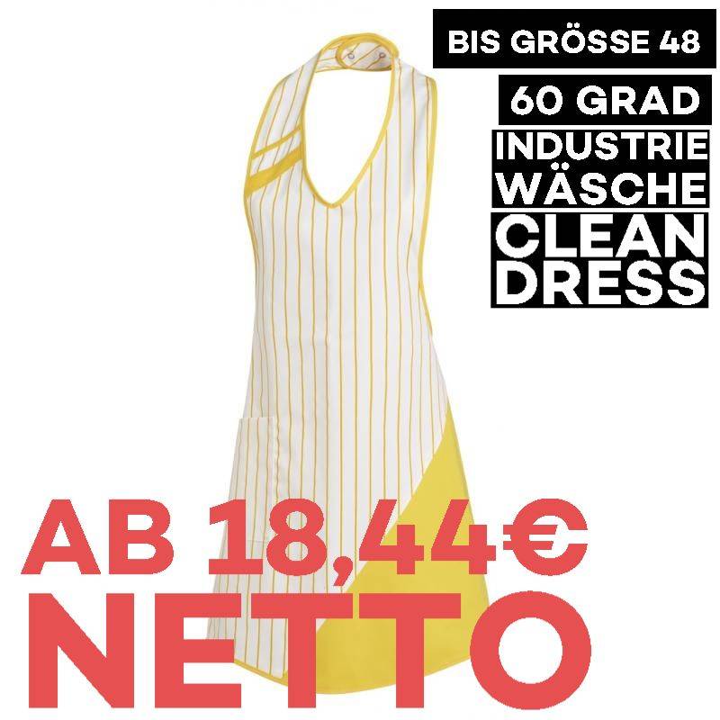 Überwurfschürze 738 von LEIBER / Farbe: weiß-gelb / 65 % Polyester 35 % Baumwolle - | MEIN-KASACK.de | kasack | kasacks 