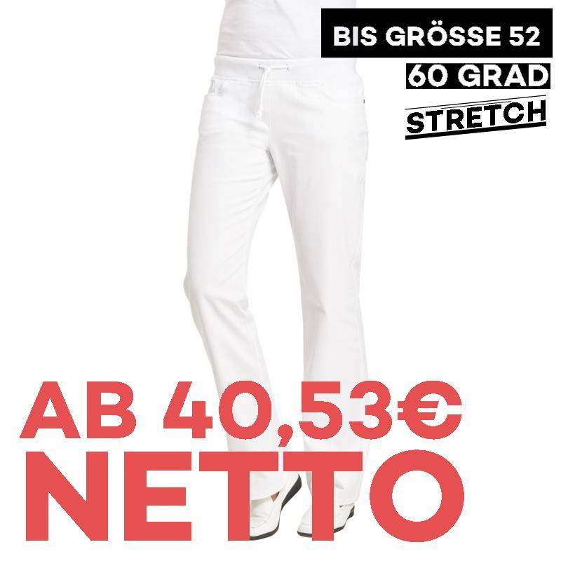 Damenhose - STRETCH - 6830 von LEIBER / Farbe: weiß / 97 % Baumwolle 3 % Elastolefin - | MEIN-KASACK.de | kasack | kasac