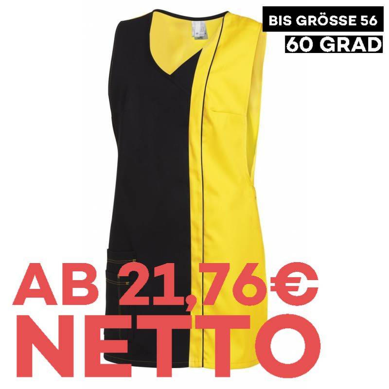 Überwurfschürze 2541 von LEIBER / Farbe: schwarz-gelb / 65 % Polyester 35 % Baumwolle - | MEIN-KASACK.de | kasack | kasa