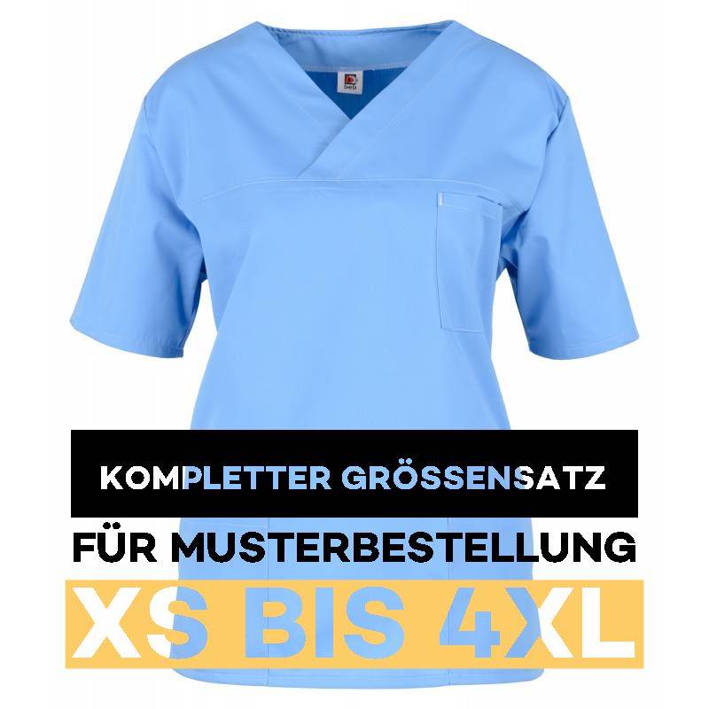 Kompletter Größensatz für Musterbestellung: Damen -  Kasack 2651 von MEIN-KASACK.de / Farbe: hellblau / 65%PES - 35%BW - 170g/m²