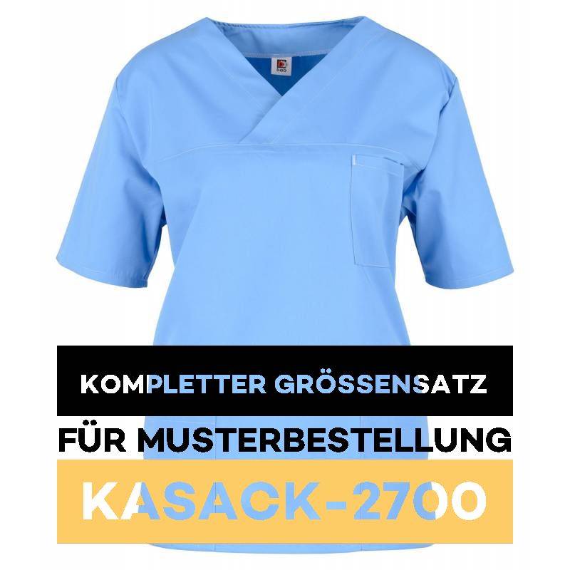 Kompletter Größensatz für Musterbestellung: Damen-Kasack / OP - Kasack - 2700 von MEIN-KASACK.de / Farbe: hellblau - 1