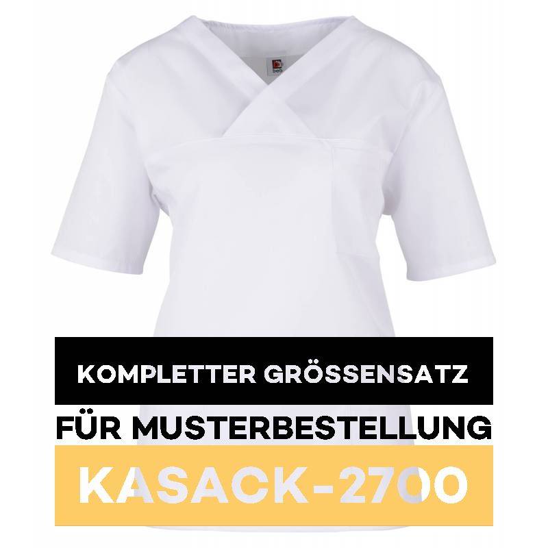 Kompletter Größensatz für Musterbestellung: Damen-Kasack / OP - Kasack - 2700 von MEIN-KASACK.de / Farbe: weiß - | MEIN-