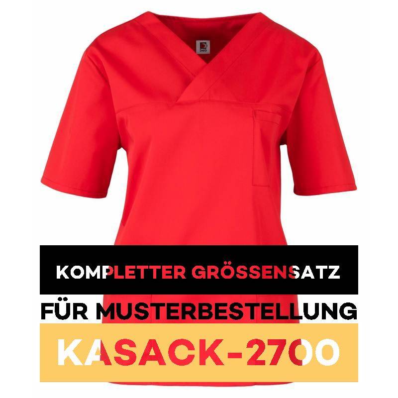 Kompletter Größensatz für Musterbestellung: Damen-Kasack / OP - Kasack - 2700 von MEIN-KASACK.de / Farbe: rot - 1
