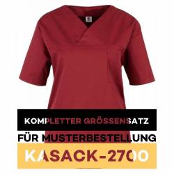 Kompletter Größensatz für Musterbestellung: Damen-Kasack / OP - Kasack - 2700 von MEIN-KASACK.de / Farbe: weinrot - 1