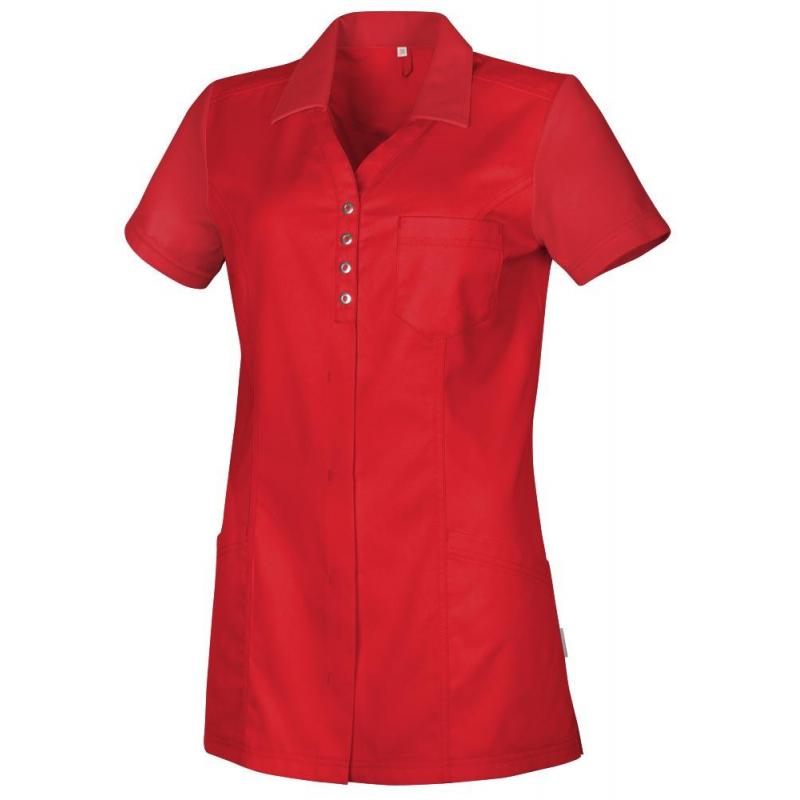 Damen - STRETCH-Kasack 3450 von TEAMDRESS / Farbe: rot / 50% Polyester - 50% Baumwolle - 180g/m2 - | MEIN-KASACK.de | ka