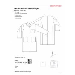 Herrenmantel / Arztkittel / Laborkittel - 4367 von TEAMDRESS / Farbe: weiß / 100 % Baumwolle - | MEIN-KASACK.de | kasack