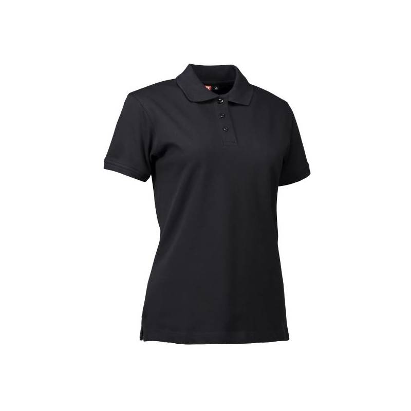 Stretch Damen Poloshirt | 527 von ID / Farbe: schwarz / 95% BAUMWOLLE 5% ELASTHAN - | MEIN-KASACK.de | kasack | kasacks