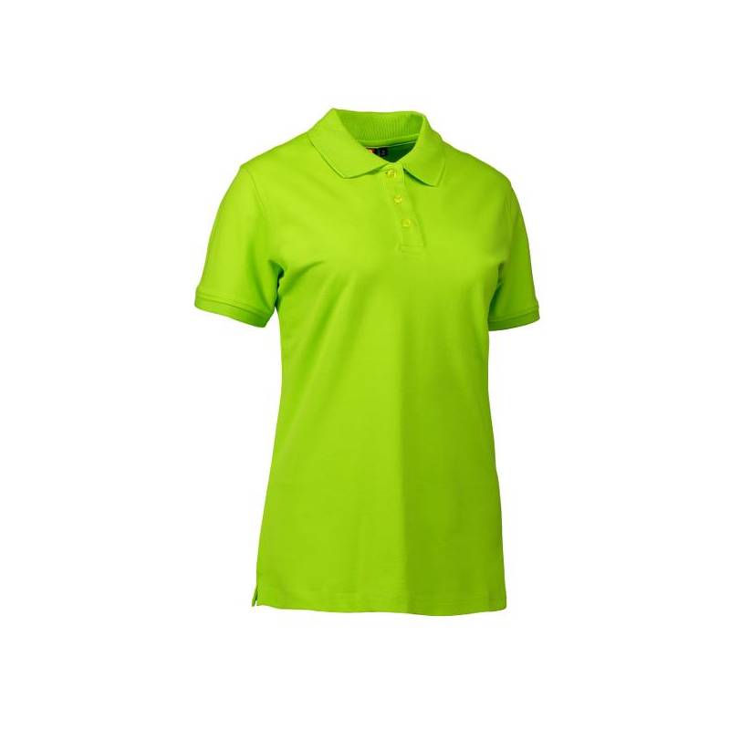 Stretch Damen Poloshirt | 527 von ID / Farbe: lime / 95% BAUMWOLLE 5% ELASTHAN - | MEIN-KASACK.de | kasack | kasacks | k
